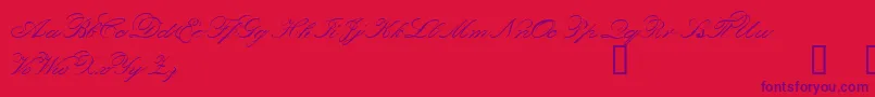 ORPHD    Font – Purple Fonts on Red Background
