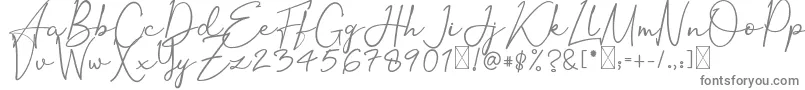 OrtisanSignature-Schriftart – Graue Schriften auf weißem Hintergrund