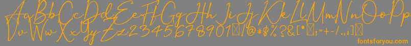 fuente OrtisanSignature – Fuentes Naranjas Sobre Fondo Gris