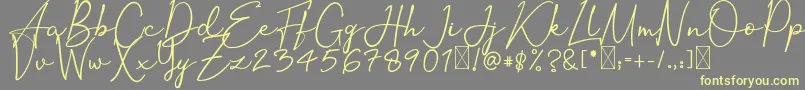 fuente OrtisanSignature – Fuentes Amarillas Sobre Fondo Gris