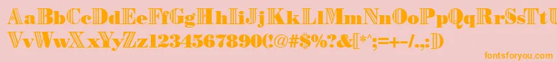 Orwell Font – Orange Fonts on Pink Background