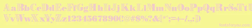 Orwell Font – Pink Fonts on Yellow Background
