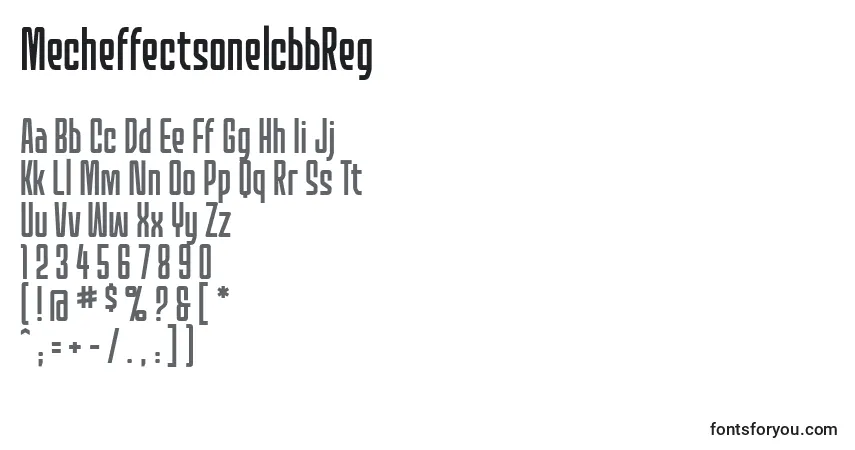 MecheffectsonelcbbReg-fontti – aakkoset, numerot, erikoismerkit