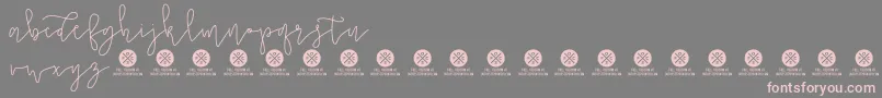 OSFC BridalShower MonolineScript Light-Schriftart – Rosa Schriften auf grauem Hintergrund