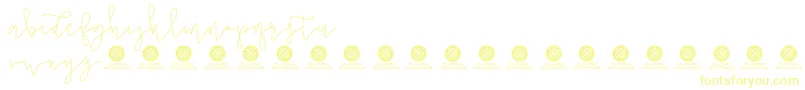 Czcionka OSFC BridalShower MonolineScript Light – żółte czcionki