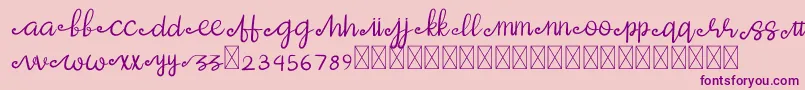 Oska Demo-Schriftart – Violette Schriften auf rosa Hintergrund