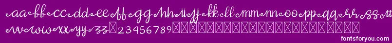 フォントOska Demo – 紫の背景に白い文字