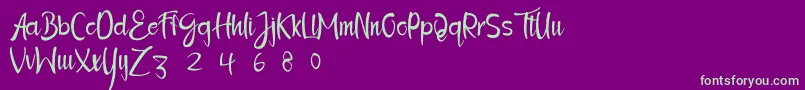 Osmane Font – Green Fonts on Purple Background