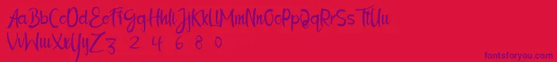 Osmane Font – Purple Fonts on Red Background