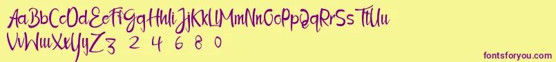 Osmane Font – Purple Fonts on Yellow Background