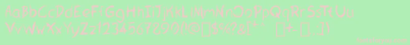 Ostelia Regular Font – Pink Fonts on Green Background