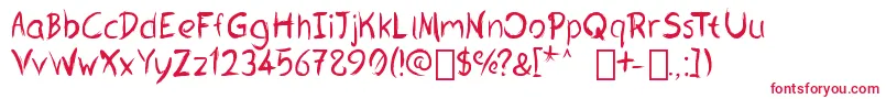 Ostelia Regular Font – Red Fonts on White Background