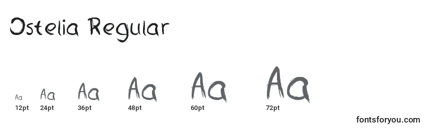 Размеры шрифта Ostelia Regular