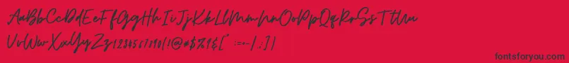 Osulent Signature Font – Black Fonts on Red Background