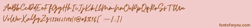 Osulent Signature Font – Brown Fonts on Pink Background