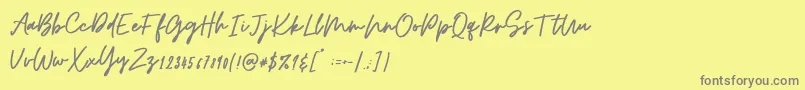 Osulent Signature Font – Gray Fonts on Yellow Background