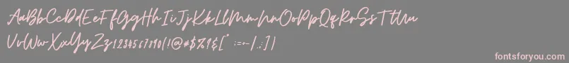 Osulent Signature Font – Pink Fonts on Gray Background