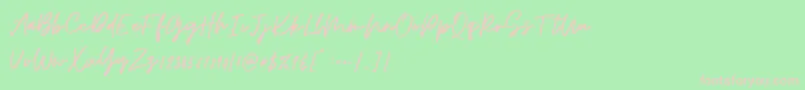 Osulent Signature Font – Pink Fonts on Green Background