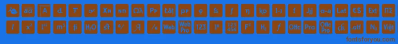 fuente otf icons symbol font – Fuentes Marrones Sobre Fondo Azul