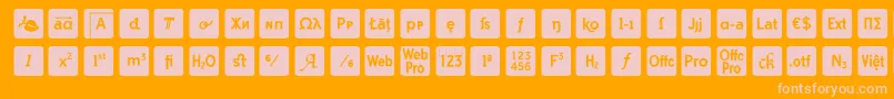 fuente otf icons symbol font – Fuentes Rosadas Sobre Fondo Naranja