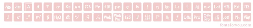 otf icons symbol font Font – Pink Fonts on White Background