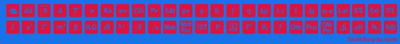 fuente otf icons symbol font – Fuentes Rojas Sobre Fondo Azul