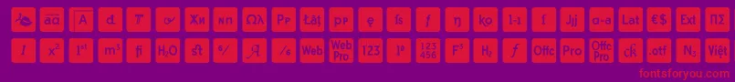 Шрифт otf icons symbol font – красные шрифты на фиолетовом фоне