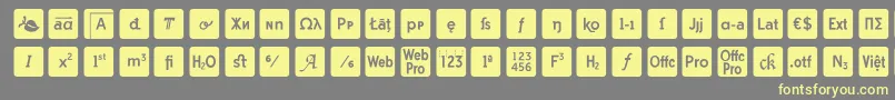 fuente otf icons symbol font – Fuentes Amarillas Sobre Fondo Gris