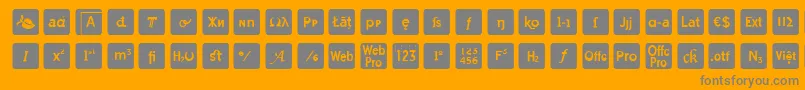 フォントotf icons symbol font – オレンジの背景に灰色の文字
