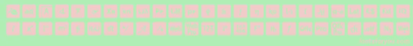 Fonte otf icons symbol font – fontes rosa em um fundo verde