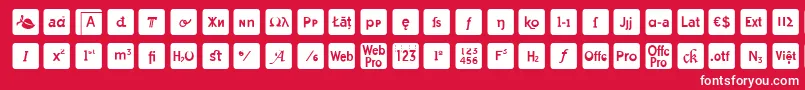 fuente otf icons symbol font – Fuentes Blancas Sobre Fondo Rojo