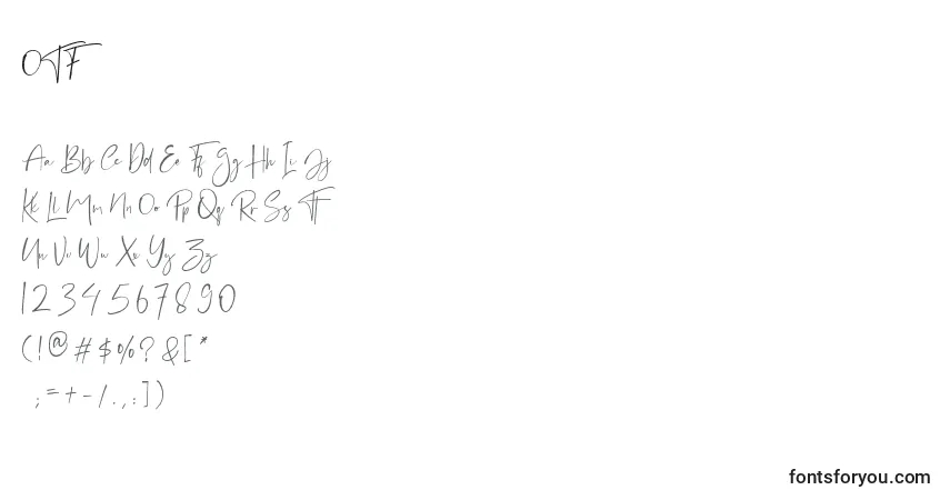 OTFフォント–アルファベット、数字、特殊文字