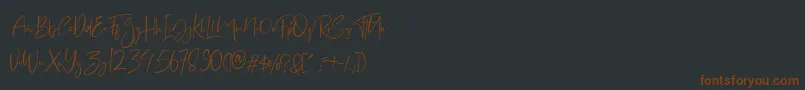 OTF Font – Brown Fonts on Black Background