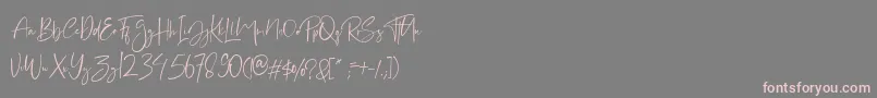 OTF Font – Pink Fonts on Gray Background