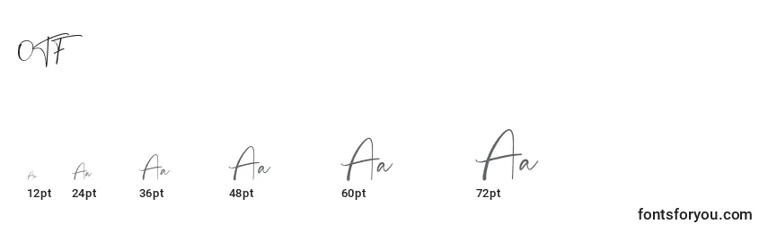 Größen der Schriftart OTF