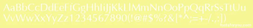 Ottawa Font – White Fonts on Yellow Background