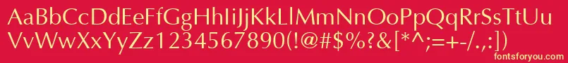 Ottawa Font – Yellow Fonts on Red Background