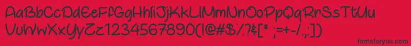 Otterly Adorable   Font – Black Fonts on Red Background