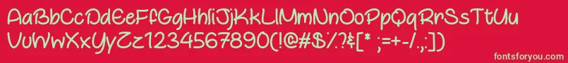 Otterly Adorable   Font – Green Fonts on Red Background