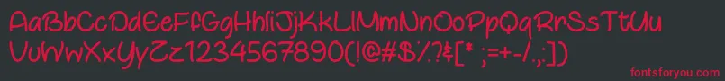 Otterly Adorable   Font – Red Fonts on Black Background