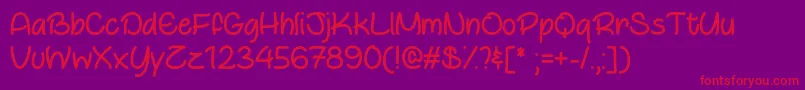 Otterly Adorable   Font – Red Fonts on Purple Background