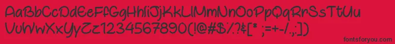 Otterly Adorable   Font – Black Fonts on Red Background