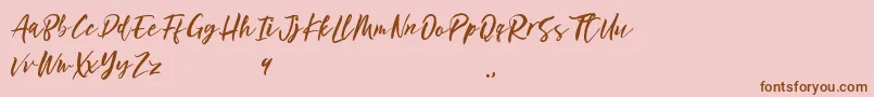 Ottmar Font – Brown Fonts on Pink Background