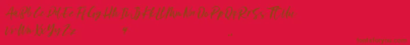 Czcionka Ottmar – brązowe czcionki na czerwonym tle