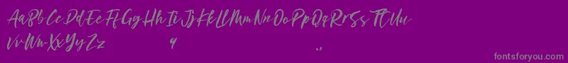 Ottmar-Schriftart – Graue Schriften auf violettem Hintergrund