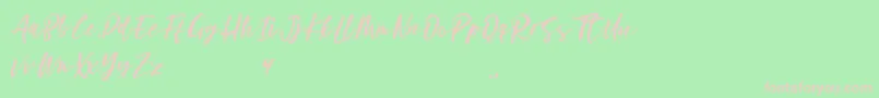 Ottmar Font – Pink Fonts on Green Background