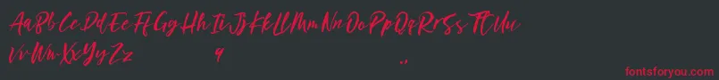 Ottmar Font – Red Fonts on Black Background
