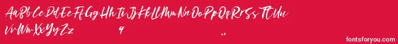 Ottmar Font – White Fonts on Red Background