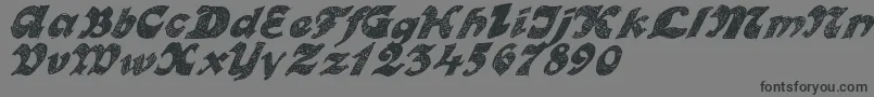 フォントOttoLand – 黒い文字の灰色の背景