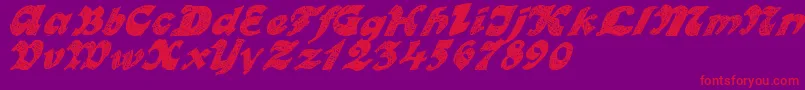 OttoLand Font – Red Fonts on Purple Background